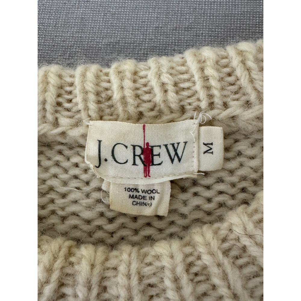 Vintage‎ J. Crew Oarsman Chunky Wool Sweater Mens Medium Crewneck - Picture 6 of 9